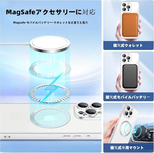 【4個入り】多彩な色 メタルリング MagSafe対応 リング ワイヤレス充電対応 磁気増強 マグセーフ iPhone16 15 14 13 12シリーズ対応 Galaxy スマホ対応 スマホリング 貼り付け簡単 (2シルバー+2ブラック)