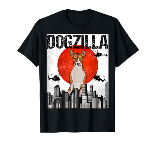 Funny Vintage Japanese Dogzilla Basenji T-Shirt
