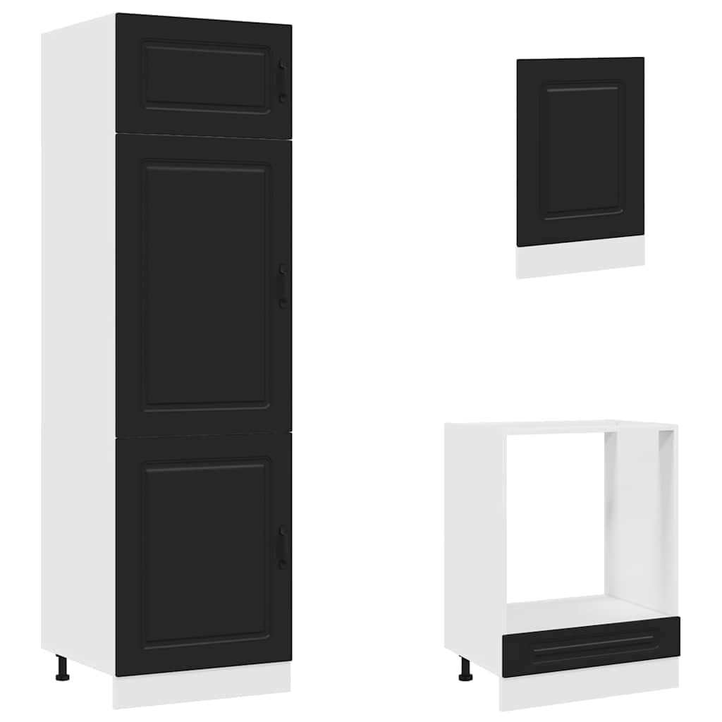 Set mobili da cucina 7 pezzi nero Kalmar Modulare cucina