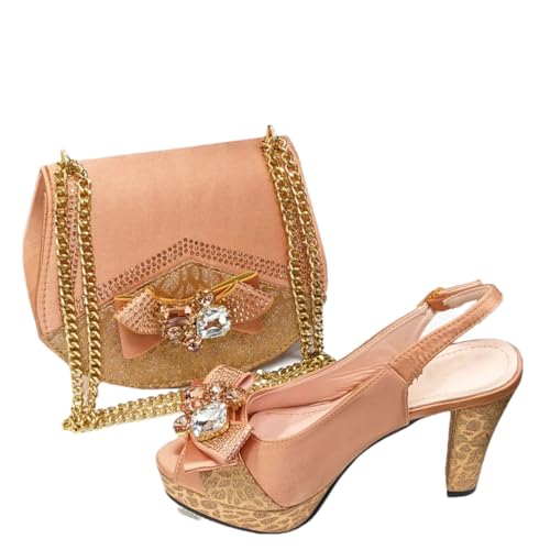 Chaussures de fête bleu nuit et sac à main de cérémonie en strass
