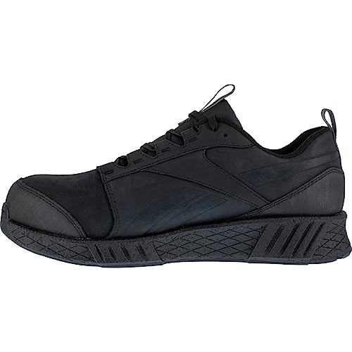 Reebok® Work Fusion Flexweave™ Work Composite Toe Shoes for Men – Man-Made Construction Black/Black 8 D - Medium