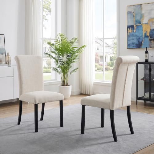 Asday Upholstered Dining Chairs Set of 2 High Back Review