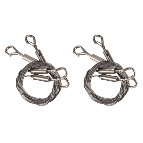 Bloepum Adjustable Picture Hanging Wire Heavy Duty Supports - 4 Pack Hanging Hardware, 2M X1.5mm Stainless Steel Wire Rope