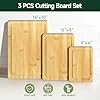 Zeawec 3-Piece Set Bamboo Cutting Board for Kitchen - Crack-Resistant Wood Chopping Boards with Deep Juice Grooves, Pre-Oiled Butcher Block for Meat, Vegetables & Cheese, Natural #1
