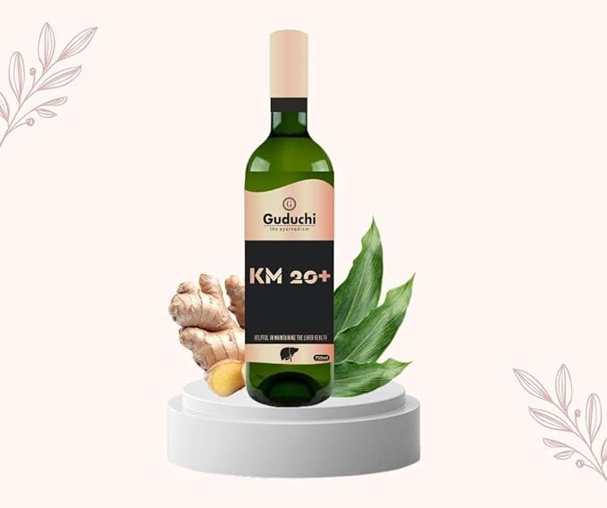 Guduchi Ayurveda KM20+ (NEW-IMPROOVED) Kalameghasav: Ayurvedic Liver Care Health Drink with the Power of 18+ Natural Herbs for Liver Protection, Detoxification, and Optimal Function | 750ML