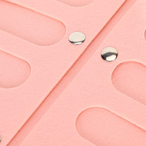 Organizador de Laços de Cabelo, Suporte de Grampos de Cabelo Rosa Fácil de Guardar Material de Feltr