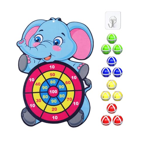 Elefant Spielzeug für 3–9, 49,5cm Kinder Dartscheibe mit 12...
