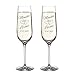 AMAVEL Set 2 Calici da Spumante in Vetro, Incisione Personalizzata con Nomi e Data, Motivo Cuori, Flûte per Coppie, Accessori Decorativi Matrimonio