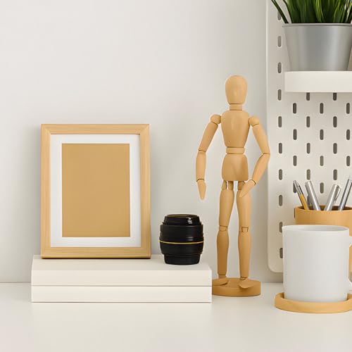 10 Stück Ersatz-Rückwand für Bilderrahmen 5 x 7 Zoll, Schwarz, mit Aufsteller und Scharnieraufhängung, Fotorahmen Rückwand Ersatz für DIY Fotoalben, Kunstbilder, Ideal für Tisch- oder Wanddisplay