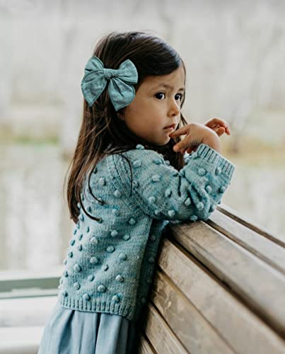 Cherssy Baby Hair Bow Clips, Embroidered Stripe Bows Hair Alligator Clips Accessories For Baby Girls, Infants, Toddlers, School Girls, Children #TOP6