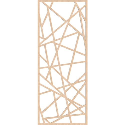 Image of Conway Decorative Pierced Fretwork Wood Wall Panels, 23 3 /8 inchW x 59 3 /8 inchH x 3 /8 inchT, Red Oak