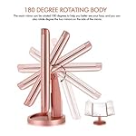 3 Folds Lighted Vanity Makeup Mirror,1X/2X/3X Magnification, 21 LED Light Bright Table Mirror with Touch Screen,180 Adjustable Rotation,Portable Travel Cosmetic Mirror - Image 5