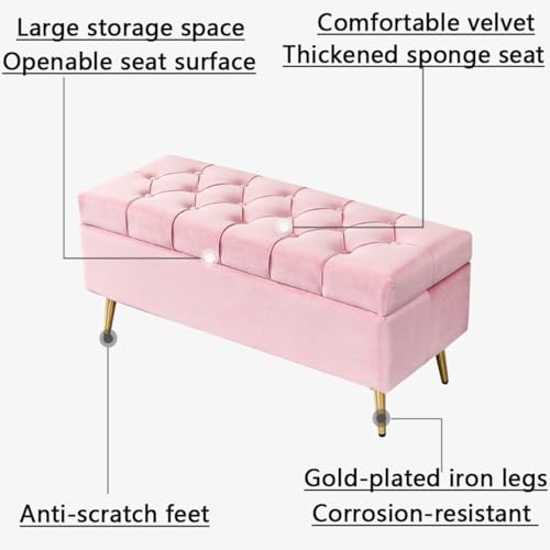 Banc entree avec couvercle en velours pour ranger les chaussures et libérer l'espace - 3