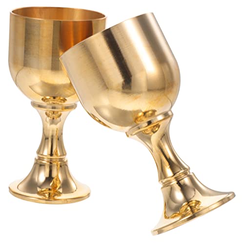 Cabilock 1 Juego Copa De Vino Taza De Café Copas De Vino Cáliz Copas De Coctel Cáliz De Vino Piscina Tazas Para Regalar Vasos Vino Copa Delicada Cena Copa De Vino Latón 2 Piezas