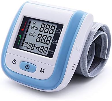 Digital Blood Pressure Cuff Wrist Blood Pressure Checks Automatic Cuff Pulse Rate Monitor BP Cuff Yonker YK-BPW1 - Blue