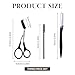 3Pcs 2 in 1 Eyebrow Scissors with Comb and Brush Set Professional Eyebrow Trimmer for Women and Men Stainless Steel Beauty Grooming Tools for Shaping and Makeup Prep