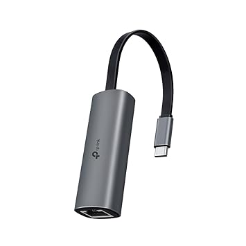 TP-Link UE302C USB Type-C to 2.5 Gigabit Ethernet Network Adapter / RJ45 LAN Wired Adapter for Ultrabook, Chromebook, Laptop, Desktop, Plug & Play, USB 3.0, Sleek Aluminum, Foldable & Portable Design.