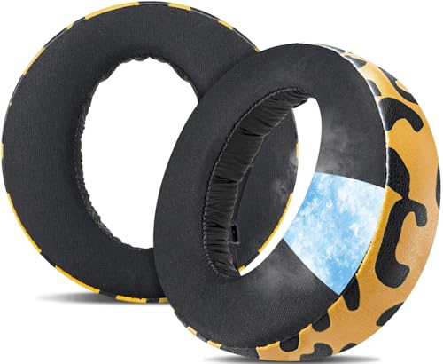 Image of SOULWIT Cooling-Gel Replacement Earpads Cushions for Sony PlayStation 5 Pulse PS5 3D Wireless Headset, Ear Pads Cushions with Noise Isolation Foam - Tiger Stripes