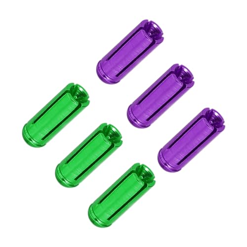 PATIKIL Dart Flight Protectors, 6 Pack Aluminum Dart Accessories for Enhanced Durability, Green Purple