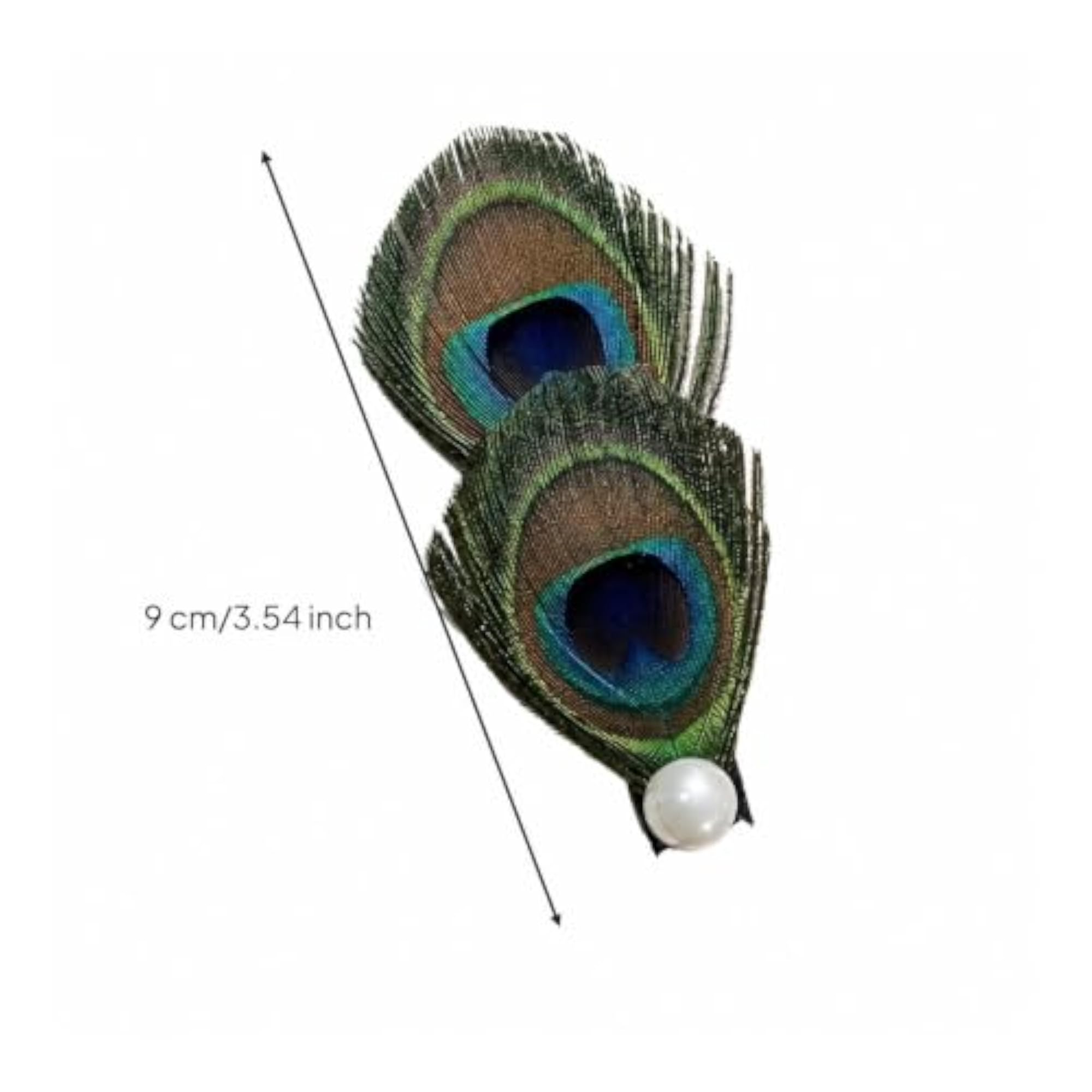 Peacock Feather Hair Clip for Special Occasions