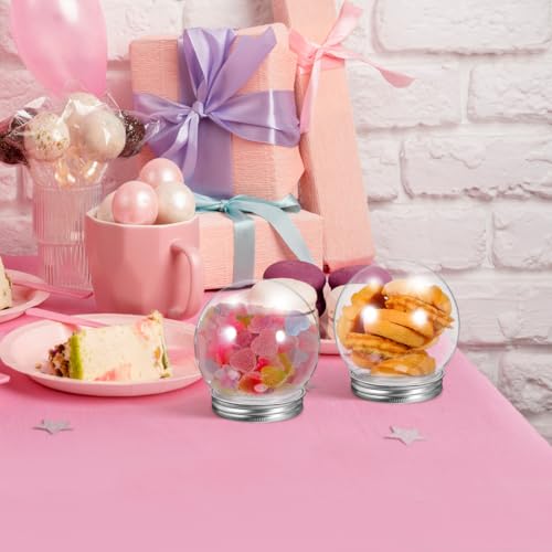 SOIMISS 9-Teiliges Schneekugel-Set Aus Klarem Kunststoff Mit Schraubverschluss FüR Diy Schneekugeln Basteln Und Weihnachtsdeko Kreatives BastelzubehöR