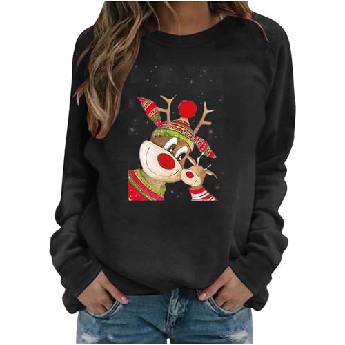 KODMNSW Weihnachtspullover Damen Merry Christmas Sweatshirt Lustig...