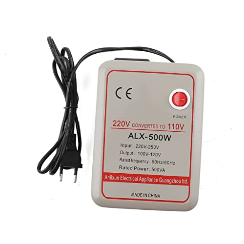 NICCOO Spannungswandler Transformator, 220V-250V auf 100V-120V Wandler Konverter Transformer Wandler Umwandler Converter, 500 VA Step Down Konverter Transformer, fur Balg 250W Cover