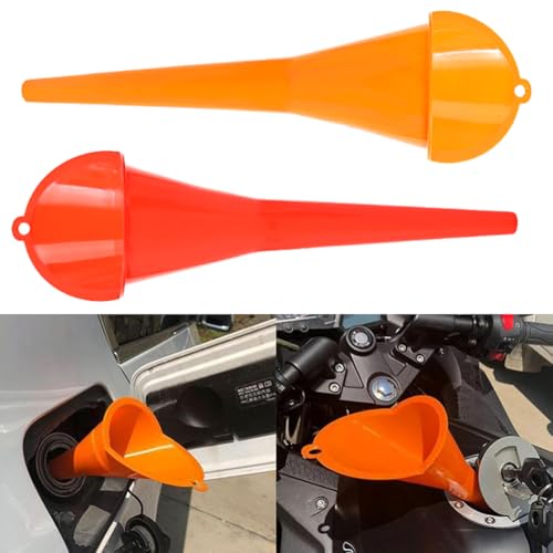 Trichter mit langem griff, Universeller tragbarer Benzin-Motortrichter, multifunktionaler Langhalsöltrichter, breite Öffnung, hell, für alle Automobil und Motorräder,29CM