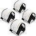 Produktbild 4x Labelwell 62mm x 30.48m Kompatibel für Brother DK-22205 Endlosetiketten Etiketten Papier Schwarz auf Weiß für Brother QL-710W QL-700 QL-500 QL-800 QL-810W QL-820NWB QL-1050 QL-1100 QL-1110NWB