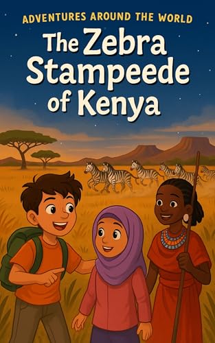 The Zebra Stampede of Kenya: Children's Adventure in Kenya’s Savannah A Wild Safari with Sibling Explorers in the Heart of Africa (Adventures Around the World with Adam & Noorah)