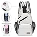 O-TBOST Crossbody Sling Bag Sling Bags for Women men Lightweight Durable Travel Hiking daypack for Daily Use (white, Small)