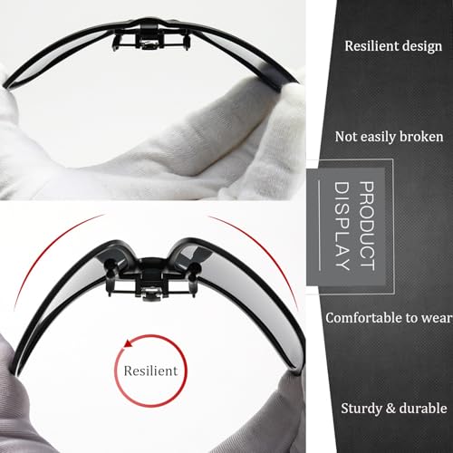 Image of Hifot Clip on Sunglasses 2 Pack, Polarized Lens Fit Over Prescription Glasses, Flip up Rimless Sunglasses