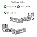 Spares2go Integrated Door Hinge Pair compatible with Miele Fridge Freezer (Top Left, Bottom Right + Upper Right, Lower Left, 3704 5.0, 3306 5.0, 3307 5.0)