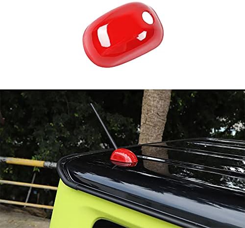 JUNLELI Top Antenna Base Shell Cover Decoration Trim Decal for Suzuki Jimny 2019 2020 2021 2022 2023 JB74 JB64 JB43 Car Exterior Accessories ABS Red