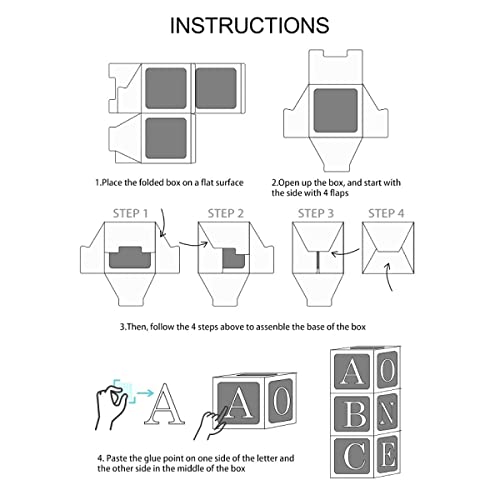 3Pcs Balloon Boxes With 6 Pcs 'One' Letters And Large 1 Balloon For First Birthday Party Decorations White Clear Square Box Blocks Decor For 1St Year Old Baby Birthday Party Backdrop Supplies #TOP5
