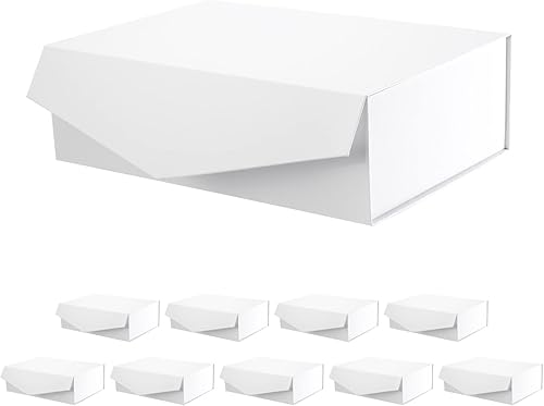 PACKHOME 10 cajas de regalo de 135 x 9 x 41 pulgadas cajas de regalo grandes con tapas cajas de propuesta de dama de honor cajas de regalo