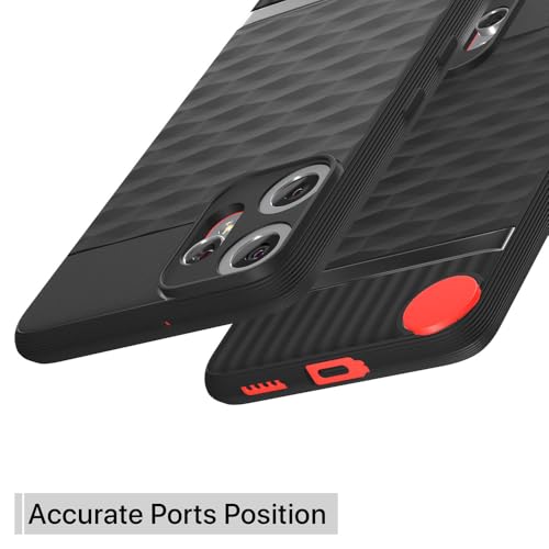 Image of Shockproof Case for CMF by Nothing Phone 2 Pro 5G | Full Camera Protection | TPU Flexible Back Cover for CMF by Nothing Phone 2 Pro 5G (Matte Black)