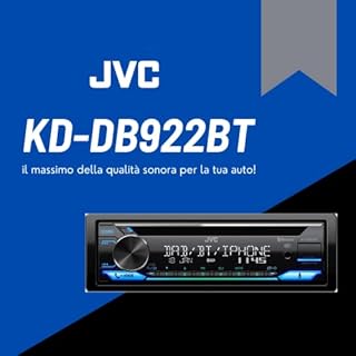 JVC KD-DB922BT CD Car Radio with DAB+ and Bluetooth Hands-Free Kit (USB, AUX-In, 3 x Pre-Out 2.5 V, Amazon Alexa, Sound Processor, 4 x 50 W, VAR Lighting)