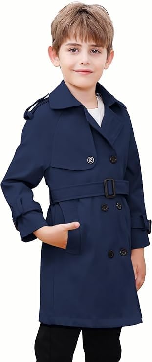 Cromoncent Kids Rain Jacket, Raincoats Lightweight Waterproof Trench Coat for Boys Girls - Image 4