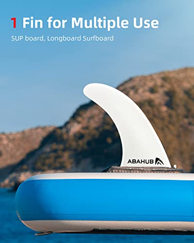 image for Abahub 10'' SUP Single Center Fin with 1 No Tool Fin Screw, Fiberglass