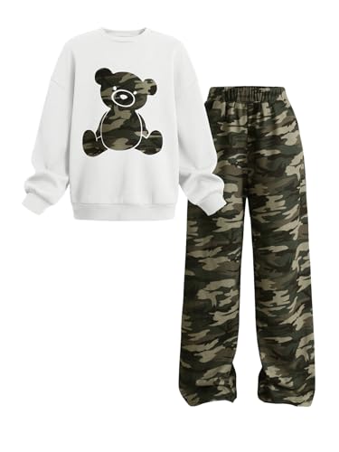 Image of SOLY HUX Cute Clothes for Girls Sweatsuit Sets Crewneck Casual Sweatpants 2 Piece Outfits Sweatshirt and Pants