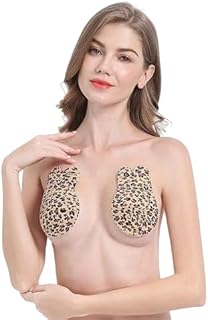 Invisible Adhesive Bra, Anti-Penetration Point Adhesive Bra,Breast Lift Tape Push Up Strapless Nipple Covers 1 Pair Free Size (Brown)-picture-27