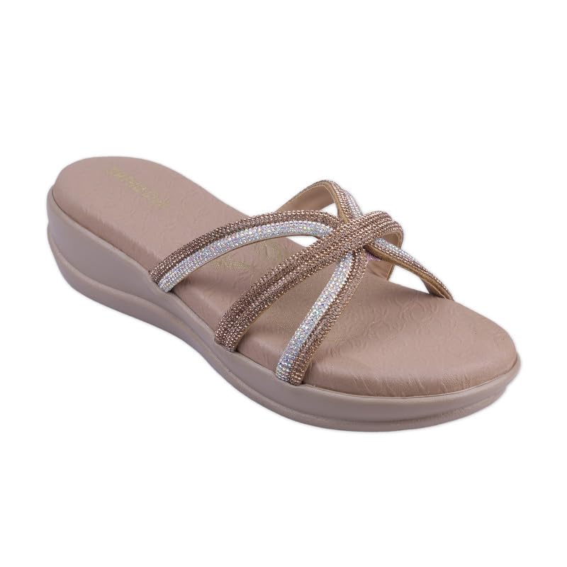 ortho club Women’s Orthopedic Slippers | Comfortable Cushioned Sandals | Anti-Slip Lightweight Open Toe Flats | Soft Sole Casual Indoor Outdoor Footwear for Women-picture-37
