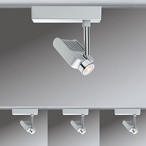 4er Set Paulmann URail Spot Schienensytem Stangensystem 230V Chrom matt inkl. LED Leuchtmittel (95215.04)