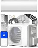 Feelfunn 9000BTU Mini Split AC/Heating System, 22 SEER2 115V Cools Rooms up to 550 Sq.Ft, Air Conditioner with Installation Kit,Remote,Wifi Control,Low Noise (Compatible with Alexa)