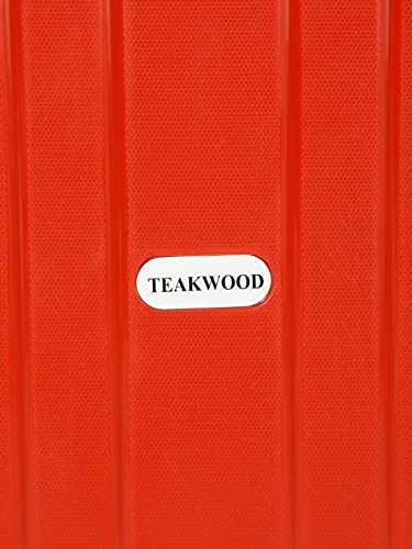 Image of TEAKWOOD LEATHERS Unisex Hard RED Cabin Trolley Bag