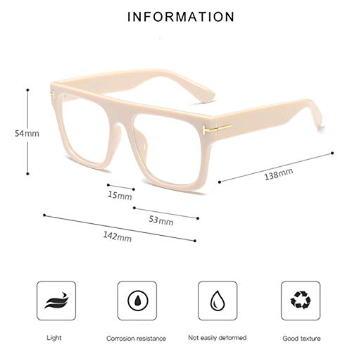 image for Allt Unisex Large Square Optical Eyewear Non-prescription Eyeglasses F