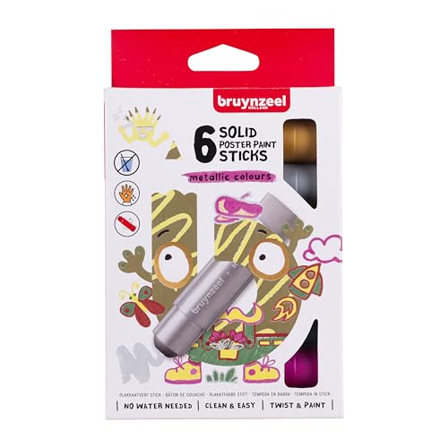 Bruynzeel Poster Paint Sticks 6-teiliges Set Metallic
