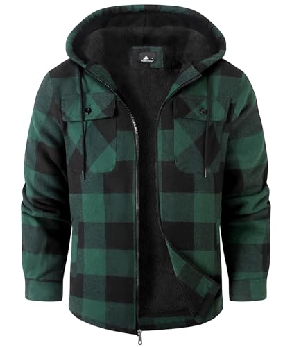 SwissWell Camicia Boscaiolo Uomo Giacca Flanella a Quadri Spessi Fodera