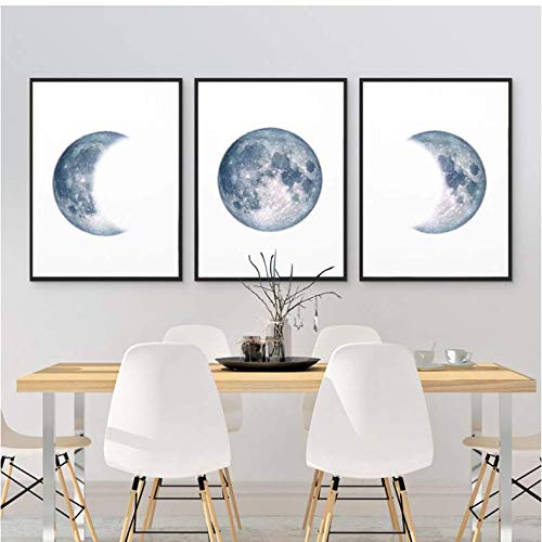 Mur Art Toile Peinture lune pour transformer un mur vide en ciel de galaxie